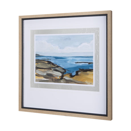 Grey Sky I by Mercana Studio a Hand Embellished Textured Framed Art Print Matted under Glass by Mercana at Eve Furniture