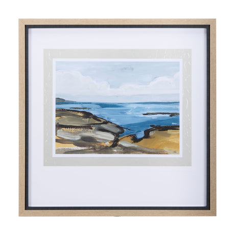 Grey Sky I by Mercana Studio a Hand Embellished Textured Framed Art Print Matted under Glass by Mercana at Eve Furniture