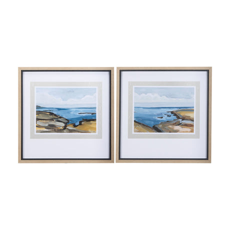 Grey Sky II by Mercana Studio a Hand Embellished Textured Framed Art Print Matted under Glass by Mercana at Eve Furniture