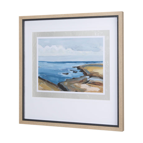 Grey Sky II by Mercana Studio a Hand Embellished Textured Framed Art Print Matted under Glass by Mercana at Eve Furniture