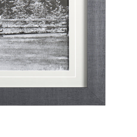Grey & White Barn I by Mercana Studio Hand Embellished Textured Framed Photo Art Print Matted under by Mercana at Eve Furniture