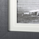 Grey & White Barn I by Mercana Studio Hand Embellished Textured Framed Photo Art Print Matted under by Mercana at Eve Furniture