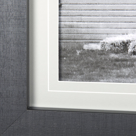 Grey & White Barn I by Mercana Studio Hand Embellished Textured Framed Photo Art Print Matted under by Mercana at Eve Furniture