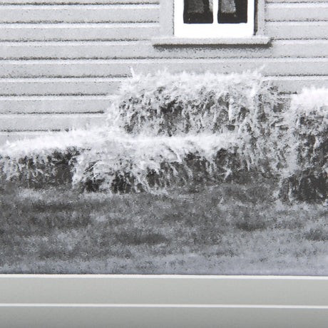 Grey & White Barn I by Mercana Studio Hand Embellished Textured Framed Photo Art Print Matted under by Mercana at Eve Furniture