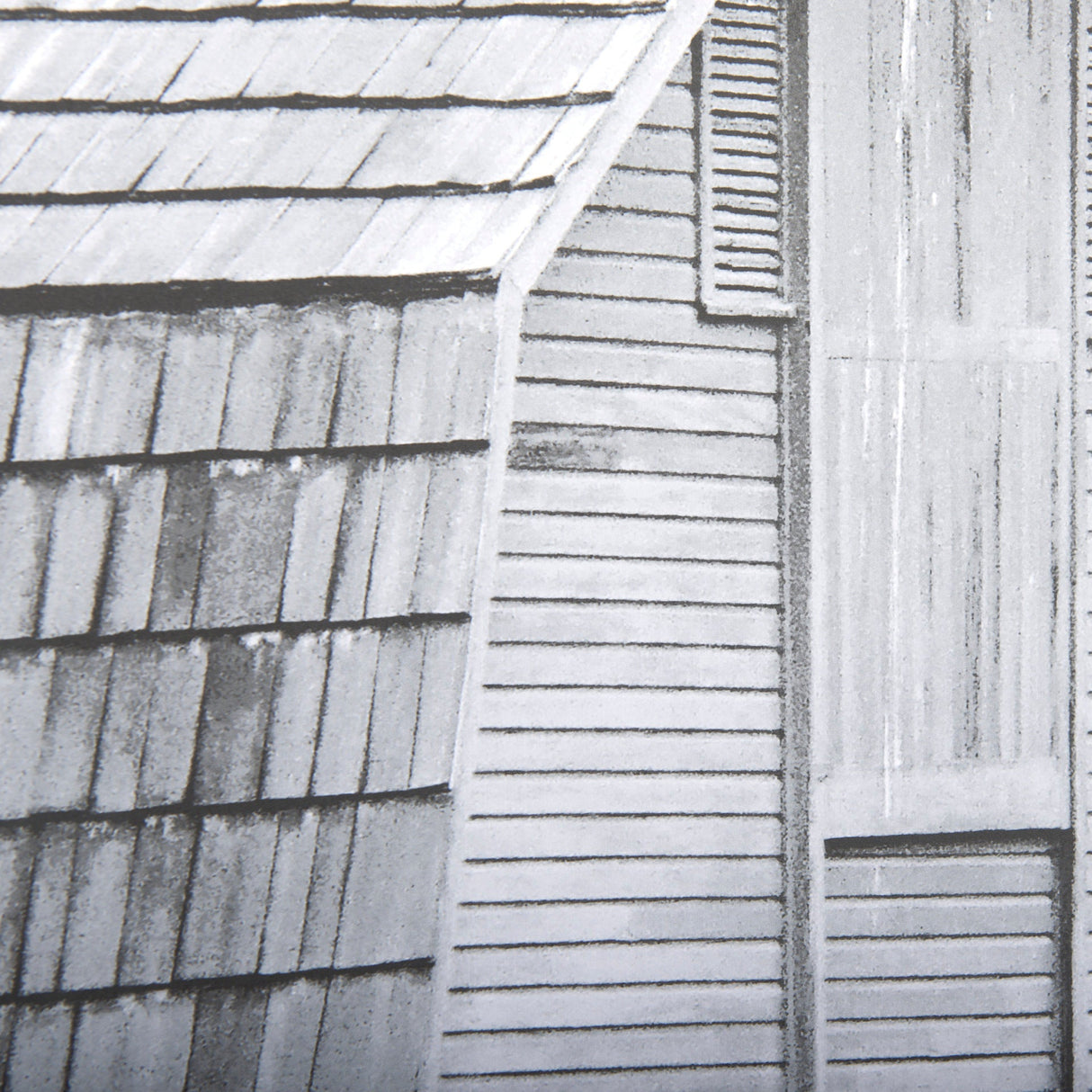 Grey & White Barn I by Mercana Studio Hand Embellished Textured Framed Photo Art Print Matted under by Mercana at Eve Furniture