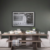 Grey & White Barn I by Mercana Studio Hand Embellished Textured Framed Photo Art Print Matted under by Mercana at Eve Furniture