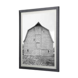 Grey & White Barn Ii by Mercana Studio Hand Embellished Textured Framed Photo Art Print Matted under by Mercana at Eve Furniture