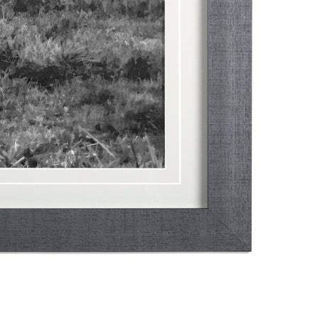 Grey & White Barn Ii by Mercana Studio Hand Embellished Textured Framed Photo Art Print Matted under by Mercana at Eve Furniture