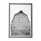 Grey & White Barn Ii by Mercana Studio Hand Embellished Textured Framed Photo Art Print Matted under by Mercana at Eve Furniture