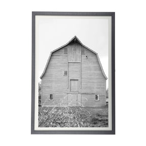 Grey & White Barn Ii by Mercana Studio Hand Embellished Textured Framed Photo Art Print Matted under by Mercana at Eve Furniture