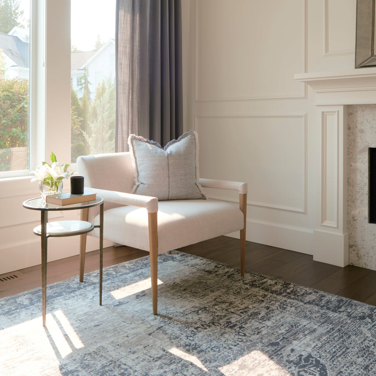 Greyson 8 x 10 Gray Wool and Polyester Area Rug by Mercana at Eve Furniture