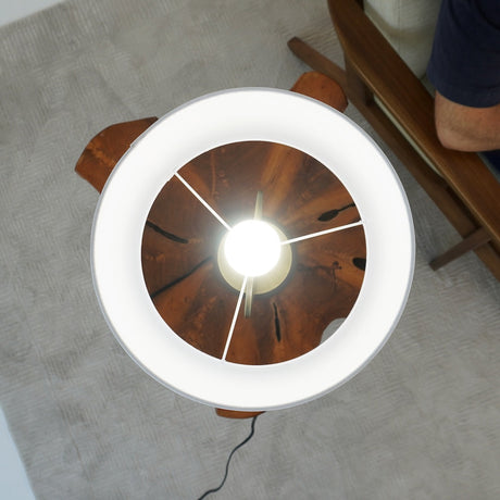 Grid Metal Circular Table Lamp by Ashcroft Furniture at Eve Furniture