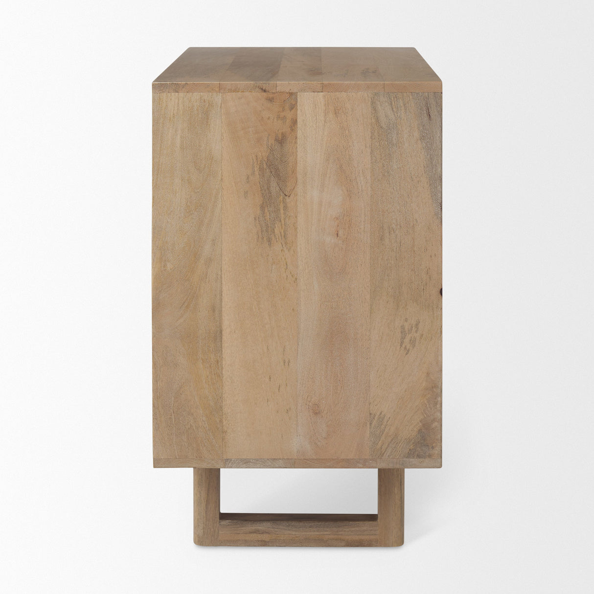 Grier 36" Light Brown Wood w/ Cane 2 Door Accent Cabinet by Mercana at Eve Furniture