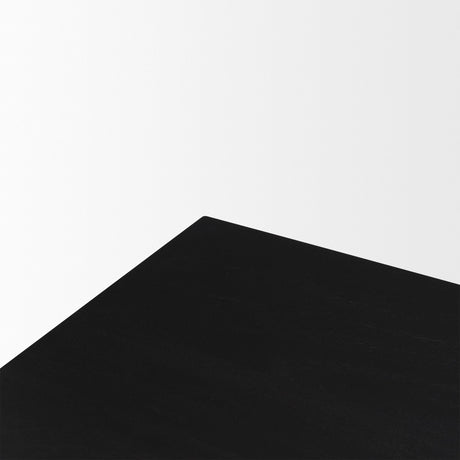 Grier Black Solid Wood W/ Black Cane Office Desk by Mercana at Eve Furniture