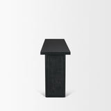 Grier Black Wood w/ Black Cane Console Table by Mercana at Eve Furniture