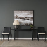 Grier Black Wood w/ Black Cane Console Table by Mercana at Eve Furniture