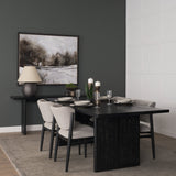 Grier Black Wood w/ Black Cane Console Table by Mercana at Eve Furniture