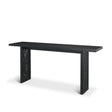 Grier Black Wood w/ Black Cane Console Table by Mercana at Eve Furniture