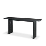 Grier Black Wood w/ Black Cane Console Table by Mercana at Eve Furniture