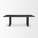Grier Black Wood w/ Black Cane Dining Table by Mercana at Eve Furniture