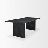 Grier Black Wood w/ Black Cane Dining Table by Mercana at Eve Furniture