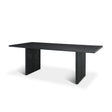 Grier Black Wood w/ Black Cane Dining Table by Mercana at Eve Furniture