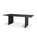 Grier Black Wood w/ Black Cane Dining Table by Mercana at Eve Furniture