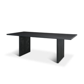 Grier Black Wood w/ Black Cane Dining Table by Mercana at Eve Furniture