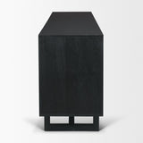 Grier Black Wood W/ Black Cane Sideboard by Mercana at Eve Furniture