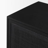 Grier Black Wood W/ Black Cane Sideboard by Mercana at Eve Furniture