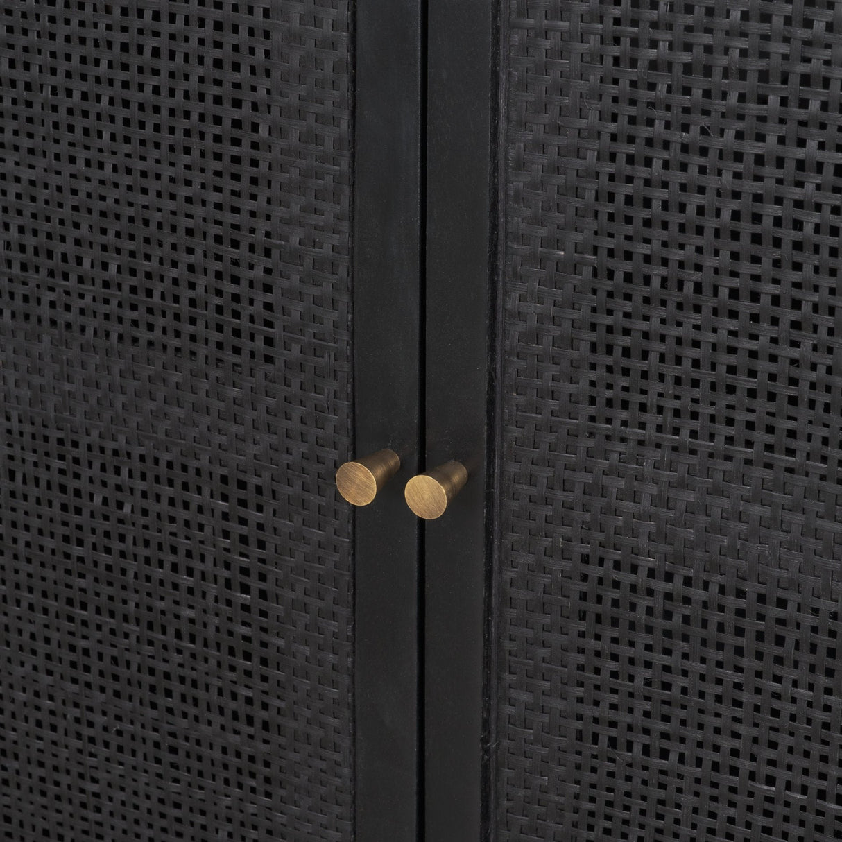 Grier Black Wood W/ Black Cane Sideboard by Mercana at Eve Furniture