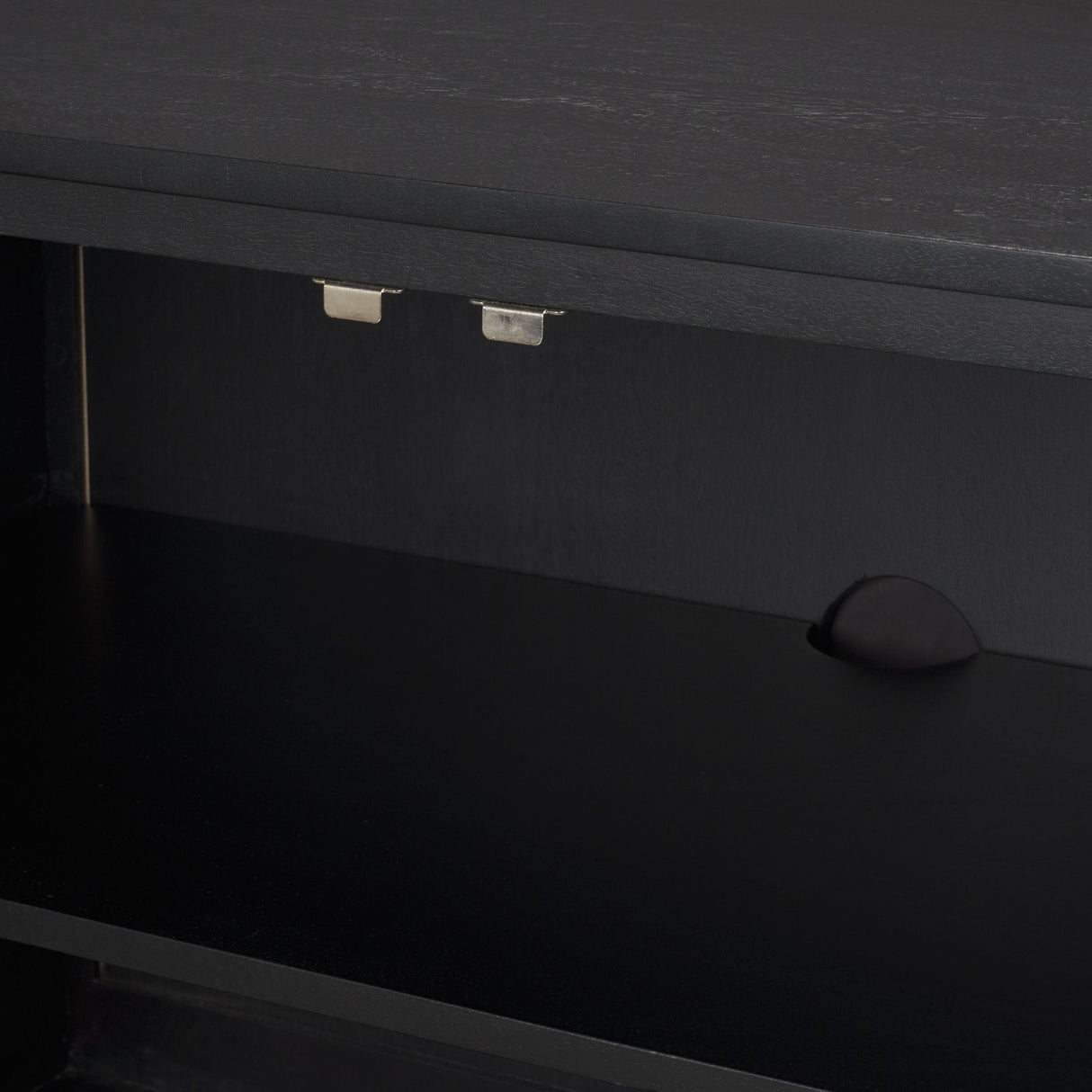 Grier Black Wood W/ Black Cane Sideboard by Mercana at Eve Furniture