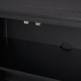 Grier Black Wood W/ Black Cane Sideboard by Mercana at Eve Furniture