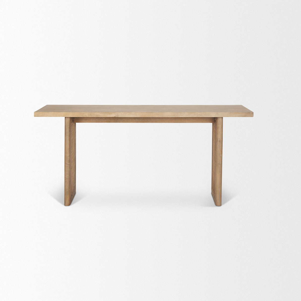 Grier Light Brown Solid Wood w/ Cane Console Table by Mercana at Eve Furniture