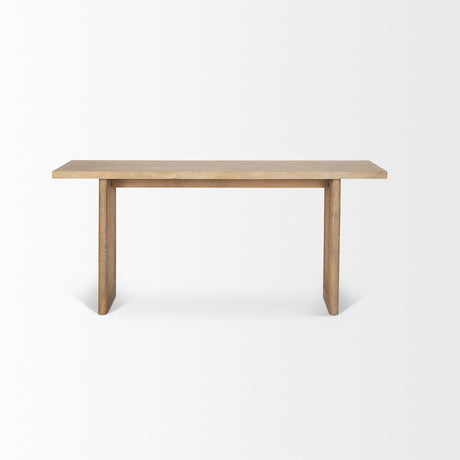 Grier Light Brown Solid Wood w/ Cane Console Table by Mercana at Eve Furniture