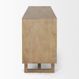 Grier Light Brown Solid Wood W/ Cane Sideboard by Mercana at Eve Furniture