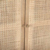 Grier Light Brown Solid Wood W/ Cane Sideboard by Mercana at Eve Furniture