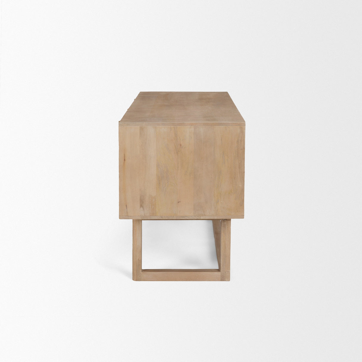 Grier Light Brown Solid Wood W/Cane Office Desk by Mercana at Eve Furniture