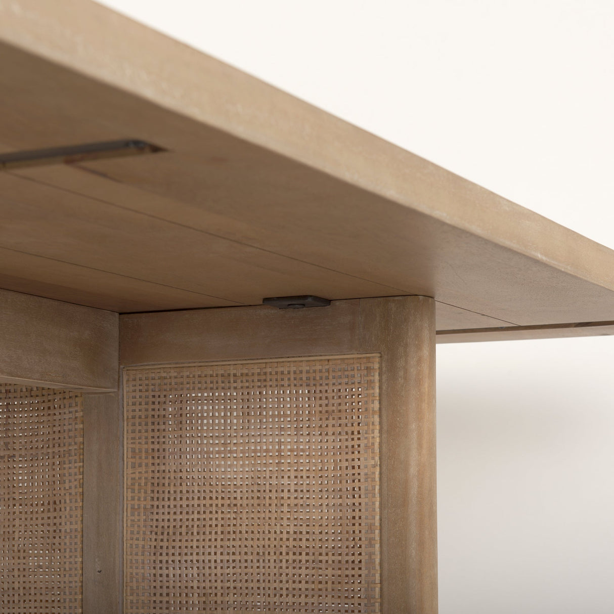 Grier Light Brown Wood w/ Cane Dining Table by Mercana at Eve Furniture