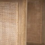 Grier Light Brown Wood w/ Cane Dining Table by Mercana at Eve Furniture