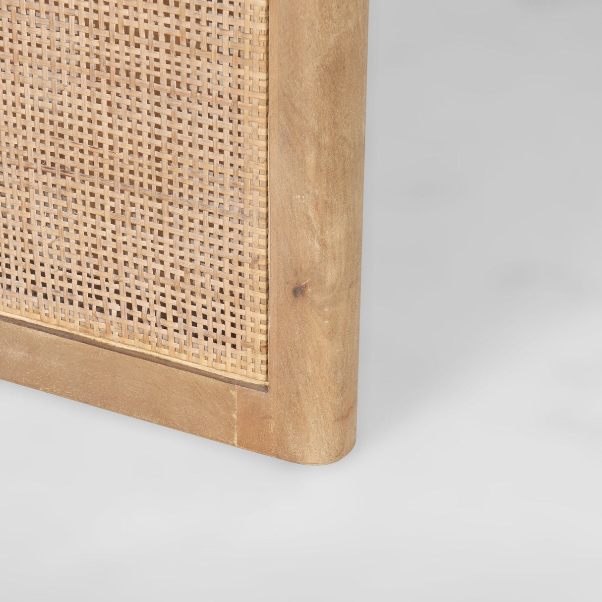 Grier Light Brown Wood w/ Cane Dining Table by Mercana at Eve Furniture