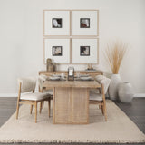 Grier Light Brown Wood w/ Cane Dining Table by Mercana at Eve Furniture