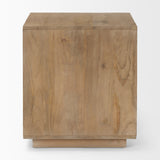 Grier Light Brown Wood w/ Cane End Table by Mercana at Eve Furniture