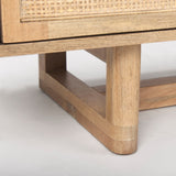 Grier Light Brown Wood w/ Cane Media Console by Mercana at Eve Furniture