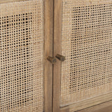 Grier Light Brown Wood w/ Cane Media Console by Mercana at Eve Furniture