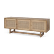 Grier Light Brown Wood w/ Cane Media Console by Mercana at Eve Furniture