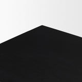Grier Matte Black Stained Wood w/ Black Cane Accent Cabinet by Mercana at Eve Furniture