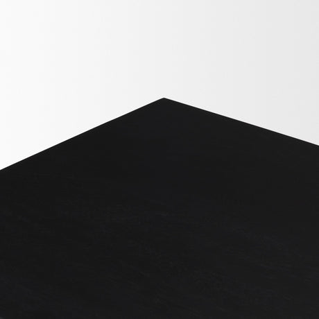 Grier Matte Black Stained Wood w/ Black Cane Accent Cabinet by Mercana at Eve Furniture