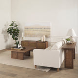 Grier Medium Brown Solid Wood w/ Cane Console Table by Mercana at Eve Furniture