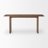 Grier Medium Brown Solid Wood w/ Cane Console Table by Mercana at Eve Furniture